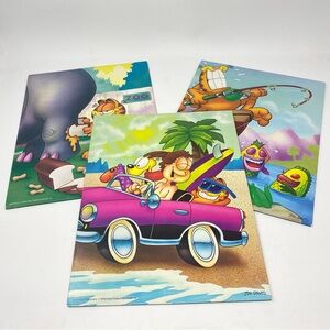 Vintage Garfield and Odie Pocket School Folders 1978 Mead